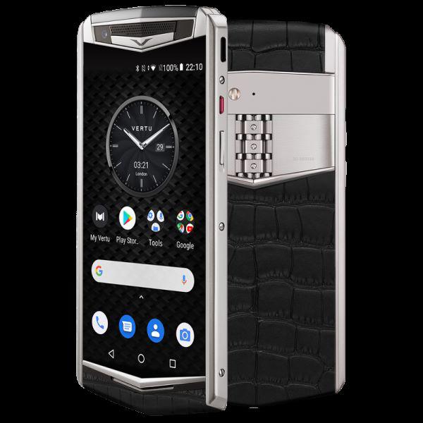 VERTU ASTER P BLACK ALLIGATOR NEW