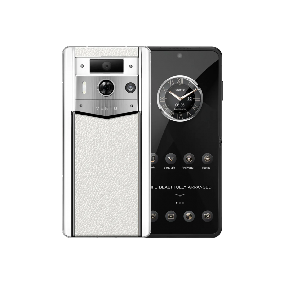 Metavertu 2 Max Screen White Calfskin Web3 AI Phone – White 