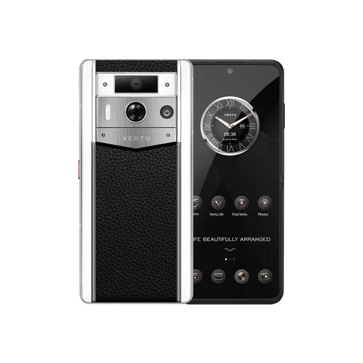 Metavertu 2 Max Screen White Calfskin Web3 AI Phone – Black  