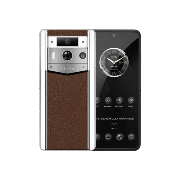 Metavertu 2 Max Screen White Calfskin Web3 AI Phone – Caramel    