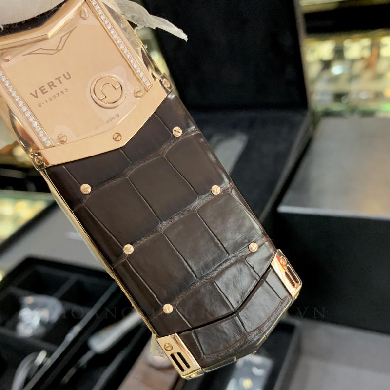 VERTU SIGNATURE S ROSE GOLD CHOCOLATE MIX DIAMOND - 400.000.000đ