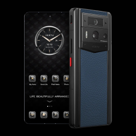 METAVERTU 2ND GENERATION CALF LEATHER WEB3 AI PHONE - BLUE