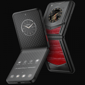 Vertu Ironflip Flame Red Alli Bes Fee Alligator Skin