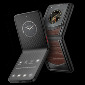 Vertu Ironflip Amber Brown Bes Fee Alligator Skin