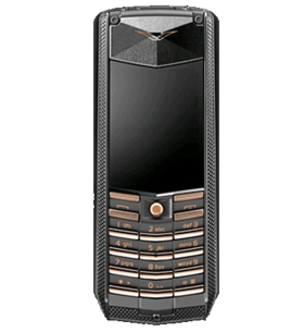 VERTU ACSENT BLACK KNURL RED GOLD MIXED METALS