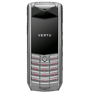 VERTU ACSENT KNURLED TITANIUM, BLACK AND RED LEATHER