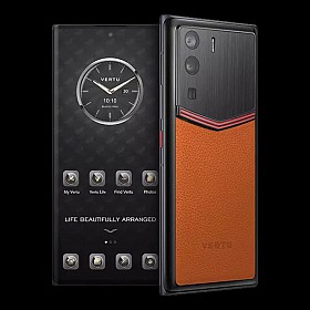 META VERTU ENAMELED CALF LEATHER ORANGE