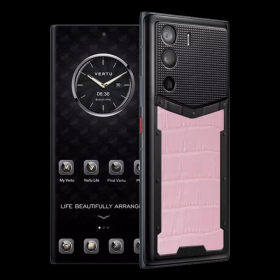 META VERTU SAKURA PINK ALLIGATOR LEATHER