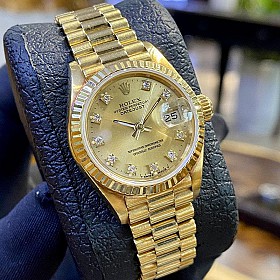 ĐỒNG HỒ ROLEX LADY DATEJUST 69178 MẶT SỐ CHAMPAGNE NẠM KIM CƯƠNG