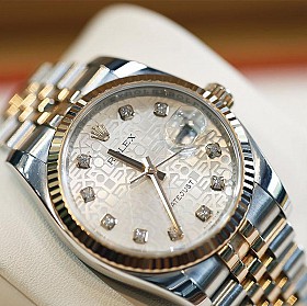 ĐỒNG HỒ NAM ROLEX OYSTER PERPETUAL 116231 DATEJUST 36 MM MẶT VI TÍNH TRẮNG