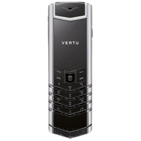 Vertu Signature S Black Alligator Skin Diamonds