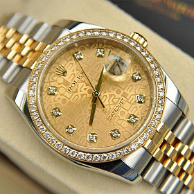 ĐỒNG HỒ ROLEX DATEJUST 116243 MẶT VI TÍNH KIM CƯƠNG ZIN CHÍNH HÃNG DEMI VÀNG 18K