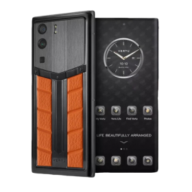 META VERTU RACE TRACK DESIGN ORANGE CALF