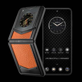 Vertu ironflip pre-order dawning orange calfskin