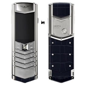 Vertu Signature S Pure Silver Blue Aligator