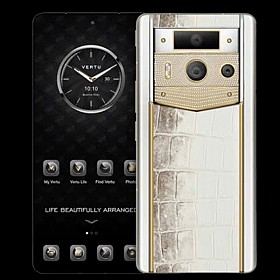 METAVERTU 2nd Generation Luxury Custom Made Gold Plain Weave with Diamond Himalaya Alligator White lướt