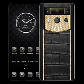 METAVERTU 2nd Generation Custom Gold V Shaped with Diamonds Alligator Black lướt