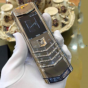 VERTU SIGNATURE S PURE SILVER BLUE ALLIGATOR- Siêu phẩm không thể bỏ qua