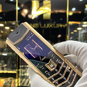 VERTU SIGNATURE S VÀNG KHỐI ĐIỂM KIM CƯƠNG PHÍM GOLD