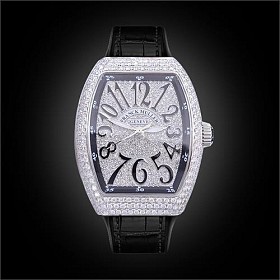 Đồng hồ Franck Muller V32 Navy Steel Custom Diamond