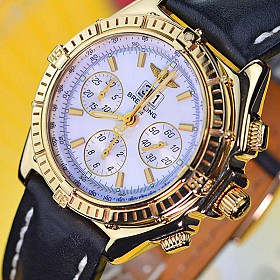 Đồng hồ nam Breitling Crosswind Chronograph 18K Gold MOP Dial Automatic Men’s Watch K44355