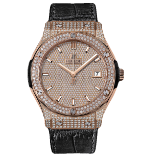 ĐỒNG HỒ HUBLOT CLASSIC FUSION KING GOLD FULL PAVÉ