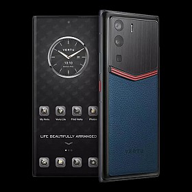 META VERTU ENAMELED CALF LEATHER BLUE