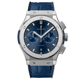 HUBLOT CLASSIC FUSION BLUE CHRONOGRAPH TITANIUM