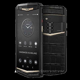 VERTU ASTER P BLACK ALLIGATOR GOLD DIAMOND NEW