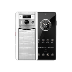 Metavertu 2 Max Screen White Alligator Skin Web3 AI Phone – White
