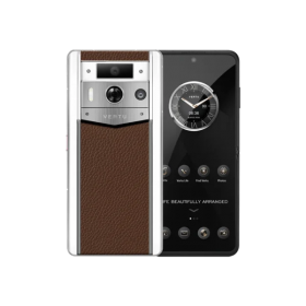 Metavertu 2 Max Screen White Calfskin Web3 AI Phone – Caramel