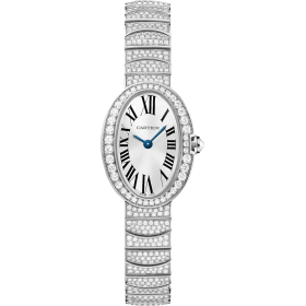 Đồng hồ nữ Cartier Ladies White Gold Diamond Baignoire Mini Bracelet Quartz Wristwatch